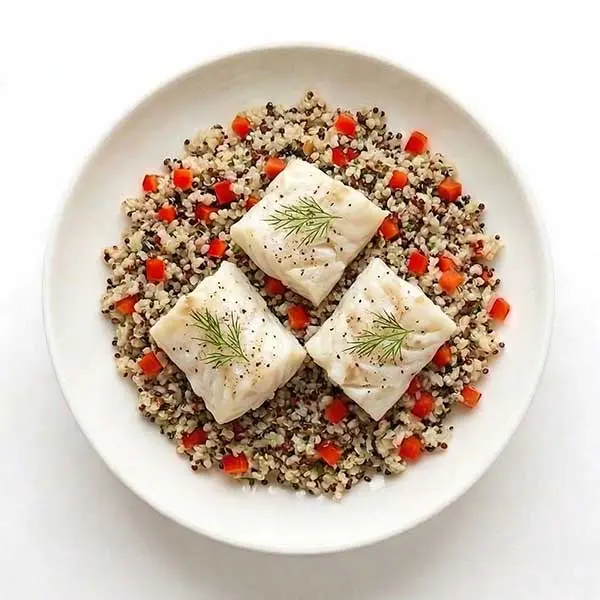 White Fish en Papillote with Herb Quinoa